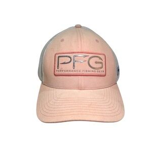PFG Columbia Pink and White Mesh Cap